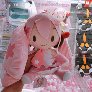 日本代购 sega 初音未来 miku樱花 樱初音 毛绒玩偶公仔娃娃fufu
