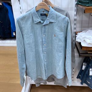美国polo ralph lauren女士款拉夫劳伦秋季牛仔彩色马标衬衫衬衣