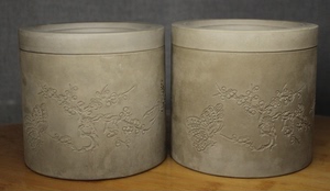 天津名家柴宗玺柴七早年巅峰白泥双环淡元玉树蝴蝶蟋蟀盆蛐蛐罐