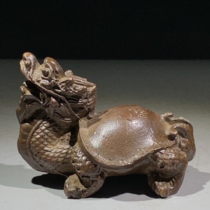 老铜古玩杂项古董旧货神兽龙龟茶宠摆件老货包浆醇厚全品收藏品