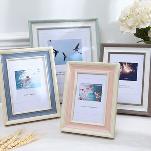 北欧简约相框摆台5寸装饰摆桌客厅卧室相册框相架挂墙相框送配件
