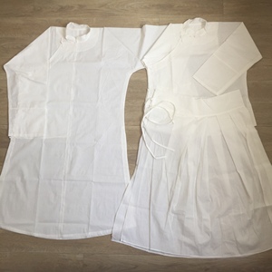 63叒缘服饰0213淘宝孝衣白大褂孝服葬礼服白事男女通用长袖寿衣丧事