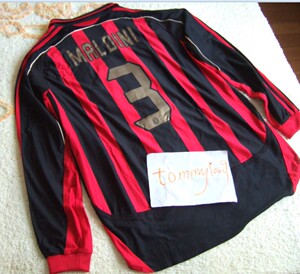 06 07 0607 欧冠 赛季长袖 ac 米兰 马尔蒂尼 球员版 球衣 意大利