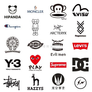 商场店铺玻璃自粘奢侈品牌标志平面防水墙贴纸画定制服装潮牌logo