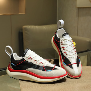 欧洲站新款y3男鞋拼接真皮黑武士忍者老爹鞋低帮男厚底休闲运动鞋