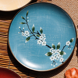 创意ins新中式陶瓷装饰盘子摆件坐盘客厅工艺品摆盘墙面壁饰瓷盘