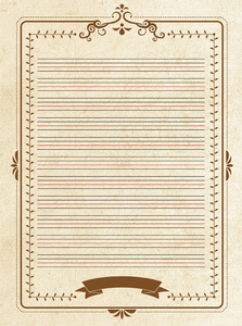 120张a4英文纸 硬笔书法纸作品纸 圆体英语用纸花体信纸写拼音参赛