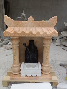 土地庙土地公土地婆神龛小庙户外家用石雕石刻神庙神柜神台雕刻