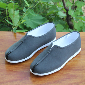 内联升僧鞋夹鞋手工纳底精品僧鞋 灰色居士修行僧夹鞋8177a