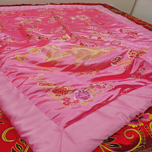 杭州丝绸绸缎被套老式被面段子古风床单龙凤结婚婚庆被中国风柔软