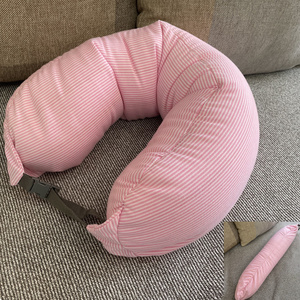 解压时尚简约卡扣u型枕泡沫粒子颗粒填充颈椎枕午睡枕软体抱枕