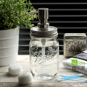 洗手液瓶玻璃创意DIY梅森瓶乳液分装瓶沐浴瓶洗手间皂液器按压式
