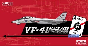 特价模型 GWH 长城 S7202 1/72 F-14A 雄猫战斗机VF-41 黑桃A中队