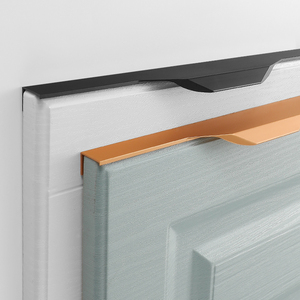 加长免打孔隐形拉手极简约轻奢衣柜门橱柜厨柜门抽屉把手拇指长条