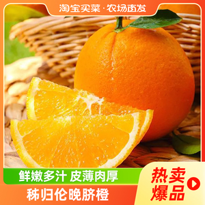 秭归伦晚脐橙5斤新鲜清甜橙子当季时令水果包邮限秒