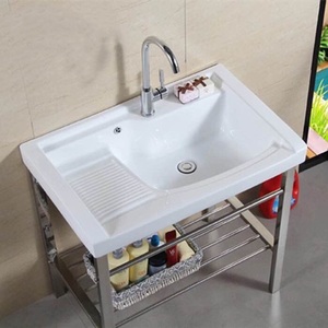 不锈钢拉丝不锈钢白色柜洗衣柜陶瓷搓衣柜