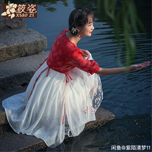 筱姿 明月朱砂 复古中国风改良汉服 连衣裙洗过一次，一直在衣