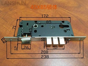 纯铜锁舌4585锁体6085锁体室内门锁体8560房间门锁体入户门锁体