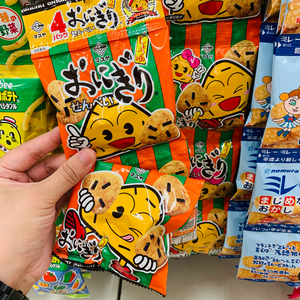 日本直邮 masuya仙贝宝宝零食儿童海苔紫菜饼干三角米饼4连包