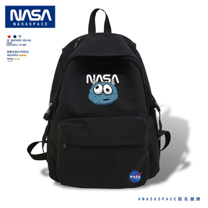 美国潮牌NASA联名双肩包女初中高中学生书包男休闲大容量电脑背包