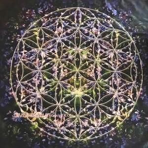 生命之花雪尼尔桌布 几何图案 塔罗布 水晶布 拍照装饰