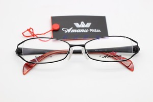 阿玛奴8243小椭圆拉丝金属眼镜架眼镜框怀旧复古款黑色粉色
