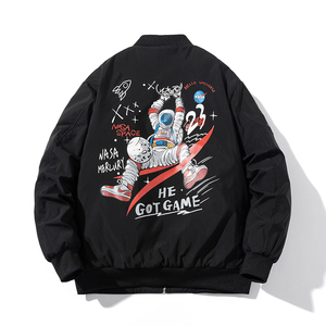 耐克顿秋冬夹棉nasa宇航员外套男女空军飞行员夹克加厚棒球棉服