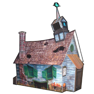 万圣节巫婆小鬼屋建筑3d立体纸模型diy手工制作儿童益智折纸玩具