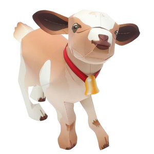 纸模制作diy手工作业儿童益智玩具仿真动物 小山羊 3d立体纸模型