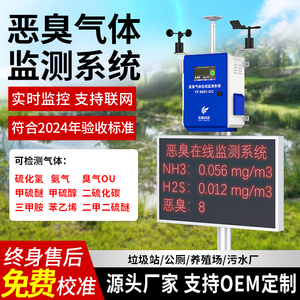 恶臭气体在线监测系统厂界环境硫化氢浓度氨气臭气污水臭味检测仪