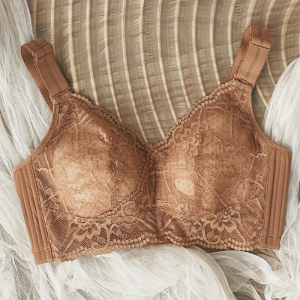 全罩杯85f95e内衣女薄聚拢调整型收副乳防下垂大码大胸显小文胸罩