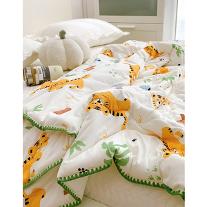 小老虎夏季a类针织棉夏凉空调被薄被子可机洗儿童卡通夏被凉被