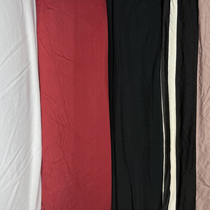 素色纯色冰丝冰棉布料针织夏季服装面料仿绸缎红黑色黑白咖啡条纹