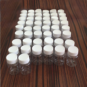 药瓶空瓶化妆品分装瓶白色透明塑料带盖样品随身便携小空药小瓶子