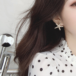 海星大耳钉女韩国个性时尚气质夸张耳环复古港风网红高级感耳饰品