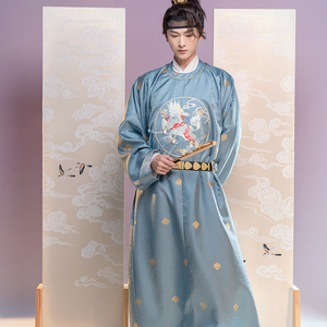 花仙记汉服原创(麒麟)明制刺绣麒麟圆领袍男女cp汉服