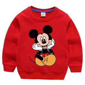 卫衣网红爆款条纹卡通米奇套头polo领长袖上衣女宝宝t恤maksimk35