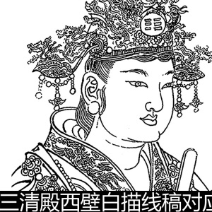 98天津人民美术出版社旗舰天猫永乐宫壁画线描 临摹范本 朝元图