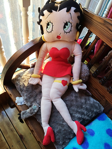 betty boop贝蒂~超大超柔毛绒立体公仔抱枕靠垫 复古玩偶 孤品
