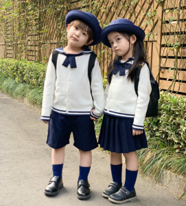 校服班服jk日本制服水手毛衣儿童开衫幼儿园小学秋冬拍照日系纯棉