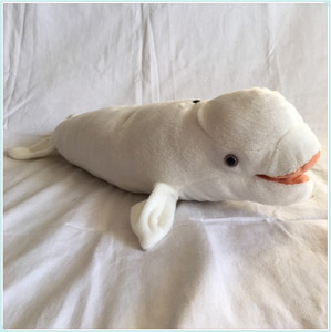 仿真大白鲸毛绒玩具 鲸鱼公仔玩偶 海洋动物鱼类