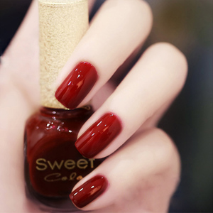 sweet color环保网红脚指甲油脚趾红色玫枣红裸粉色酒红色免烤