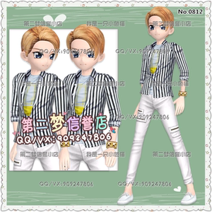 au劲舞团新款条纹帅气男套装搭配发衣裤鞋7天月拍2永久6