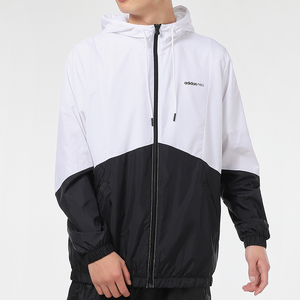 阿迪达斯皮肤衣neo外套男2021秋冬新款连帽运动服休闲夹克gp5641