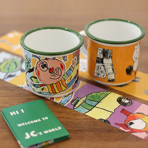 【by jc】儿童手绘搪瓷杯 小小马克杯  350ml