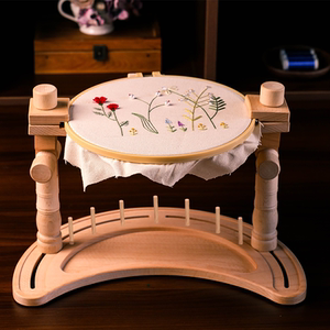 月亮湾可翻转绣架刺绣多功能绣花绣绷绣圈diy桌面支架