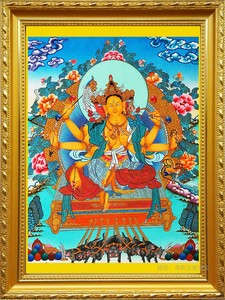 佛教具光佛母画像2 光明佛母佛像相纸塑封 摩利支天菩萨 可配相框