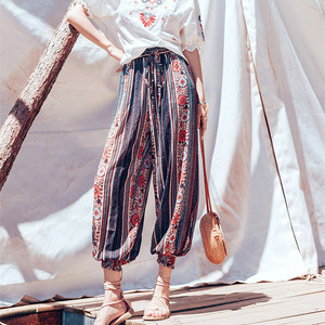 00万尼森服饰旗舰店天猫泰国灯笼裤子男宽松阔腿七分裤夏季民族风大