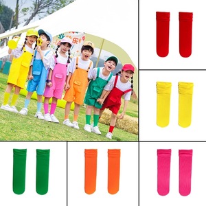糖果色六一儿童节演出袜幼儿园表演袜亲子小学生运动会演出服袜子