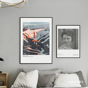ANNA艺术微喷北欧风景雪山高山摄影海报进口艺术纸画框相框画芯
